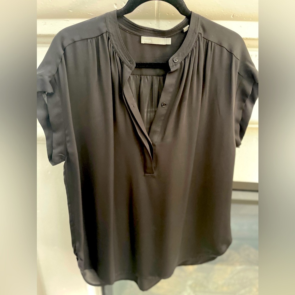 Vince Black Silk Top. Like New. Size Small - image 1